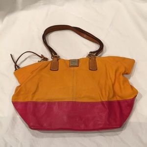 Dooney & Bourke vintage pink/orange leather purse